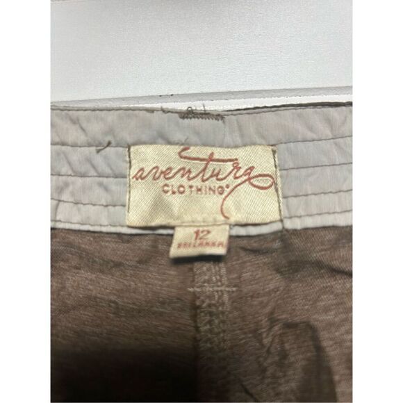 Aventura Clothing Size 12 Brown Tan Shorts McKenna Style SPF Sun Protection NWT - Picture 3 of 8